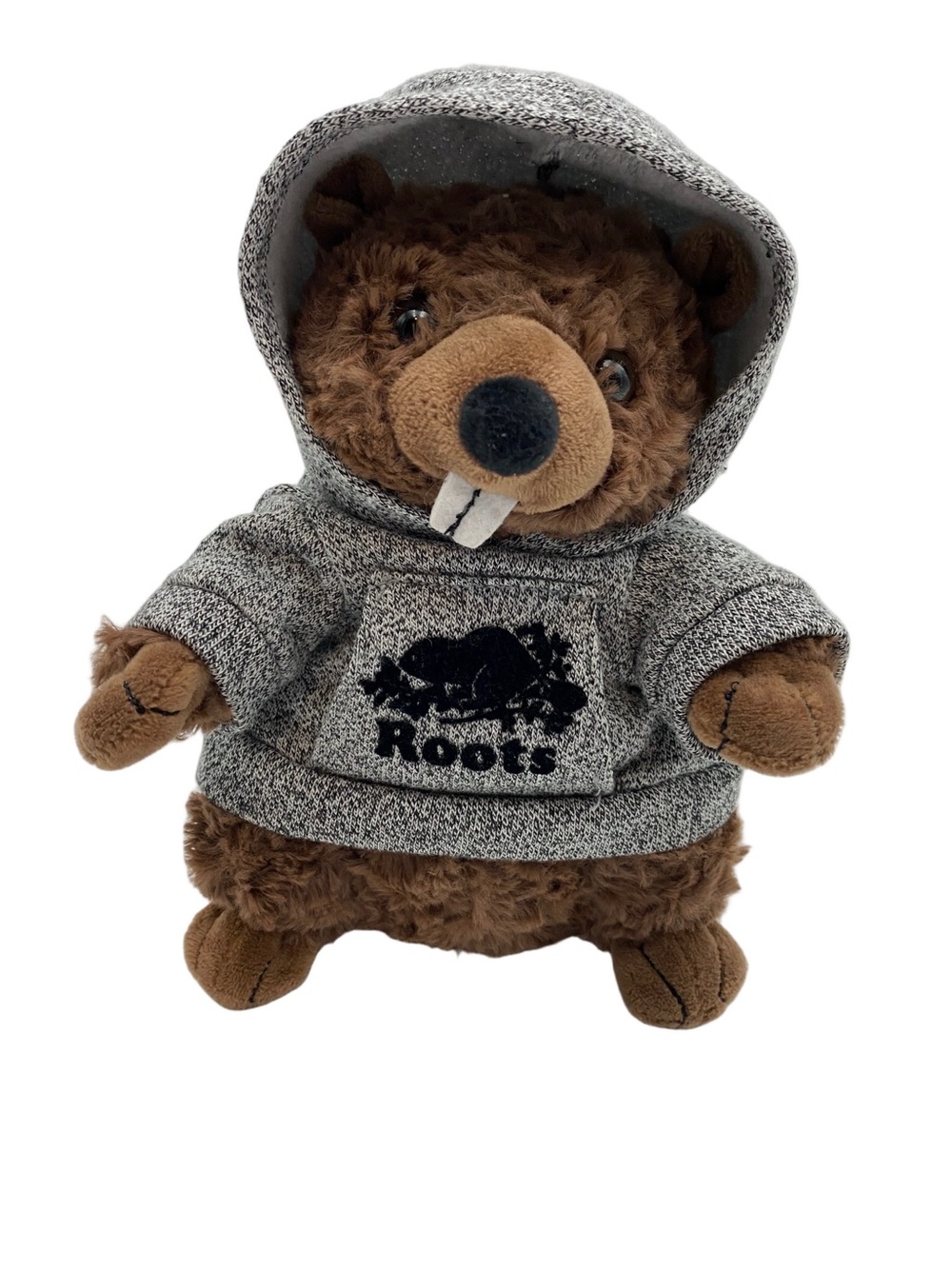 Roots Beaver Plush with Gray Roots Hoodie